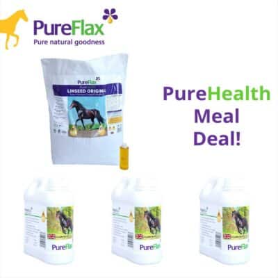 Healthy Horse Meal Deal - Linseed Original + 3 x 1L Containers of 100% Natural Linseed